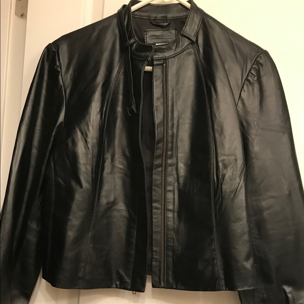 Leather black jacket
